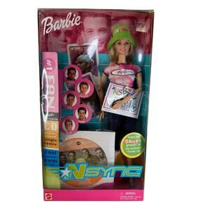Y2K Mattel 12" *NSYNC #1 Fan Barbie #50534 (2000) NRFB w/Collector Cards & CD